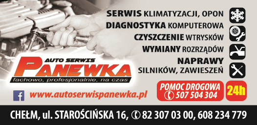 Auto Serwis PANEWKA Chełm Pomoc Drogowa 24H / Serwis Klimatyzacji i Opon / Diagnostyka Komputerowa