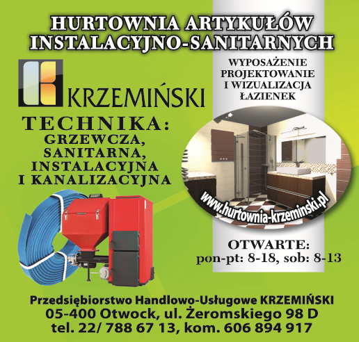 Przedsiębiorstwo Handlowo-Usługowe KRZEMIŃSKI Otwock Hurtownia Art. Instalacyjno-Sanitarnych