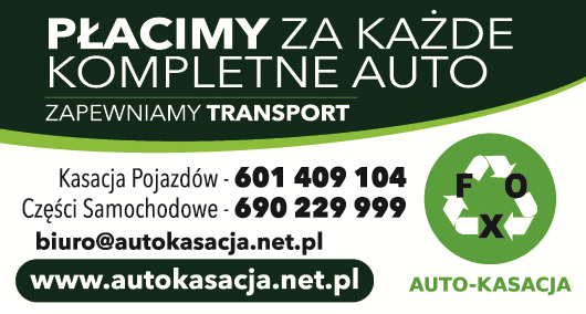 PHU FOX Kazimierz Lis Mińsk Mazowiecki Kasacja Pojazdów / Części Samochodowe
