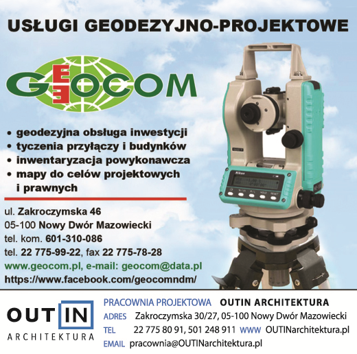 GEOCOM Usługi Geodezyjno-Projektowe Nowy Dwór Maz. Geodezyjna Obsługa Inwestycji