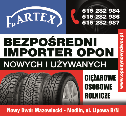 FP "ARTEX" Nowy Dwór Mazowiecki Bezpośredni Importer Opon Nowych i Używanych