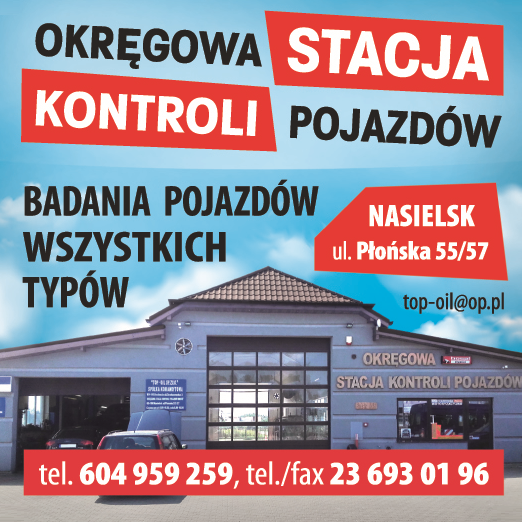 "TOP-OIL" Sp. z o.o. Spółka Komandytowa Nasielsk Okręgowa Stacja Kontroli Pojazdów