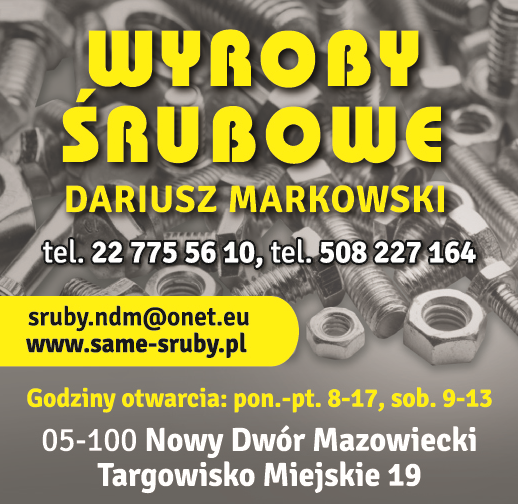 WYROBY ŚRUBOWE Dariusz Markowski Nowy Dwór Mazowiecki