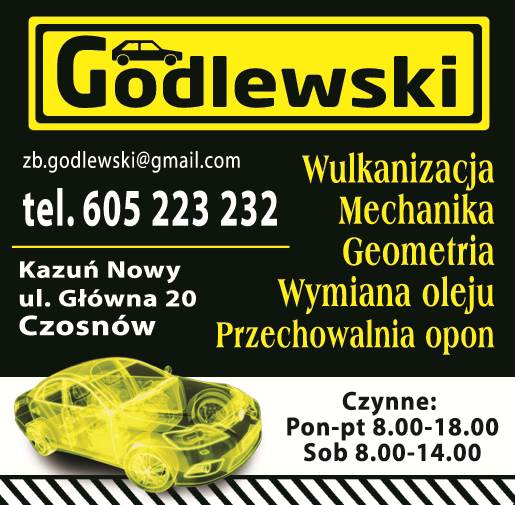 FIRMA HANDLOWO-USŁUGOWA Zbigniew Godlewski Czosnów Wulkanizacja / Mechanika / Geometria