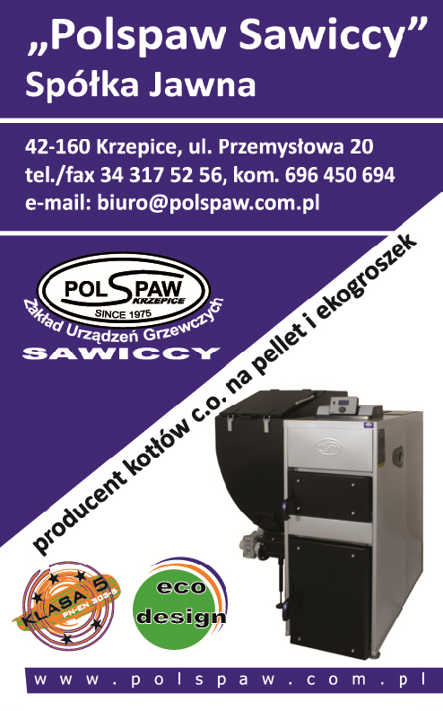 POLSPAW Sawiccy Sp j. Krzepice Producent Kotłów C.O. na Pellet i Ekogroszek