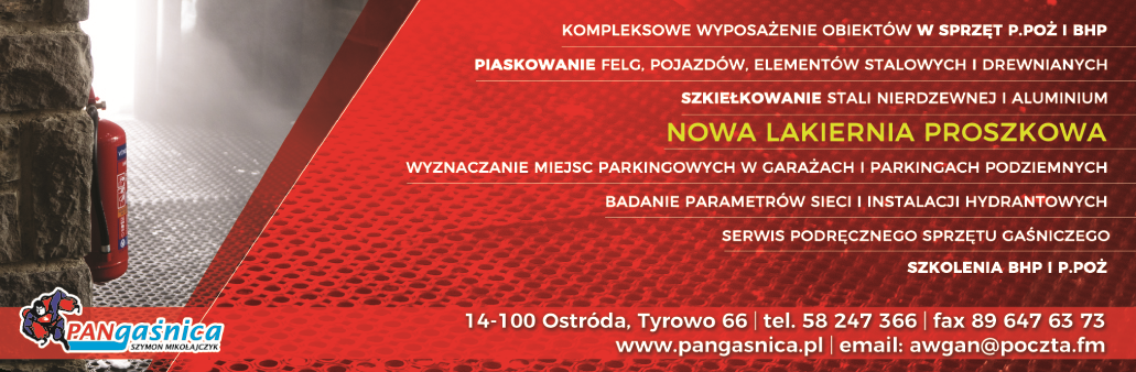PAN GAŚNICA Szymon Mikołajczyk Tyrowo Kompleksowe Wyposażenie Obiektów w Sprzęt P.POŻ I BHP