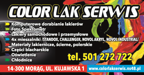 COLOR LAK SERWIS Morąg Komputerowe Dorabianie Lakierów / Foto Spektometr / Lakiery Samochodowe