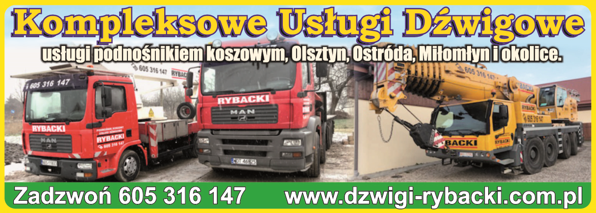 Usługi Dźwigowe Piotr Rybacki Miłomłyn Usługi Podnośnikiem Koszowym