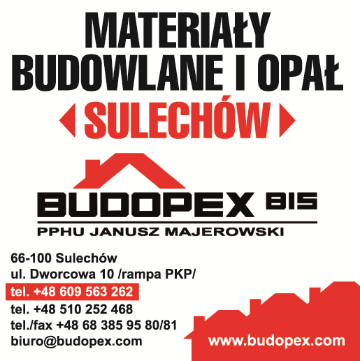 PPHU BUDOPEX BIS Janusz Majerowski Sulechów Materiały Budowlane i Opał