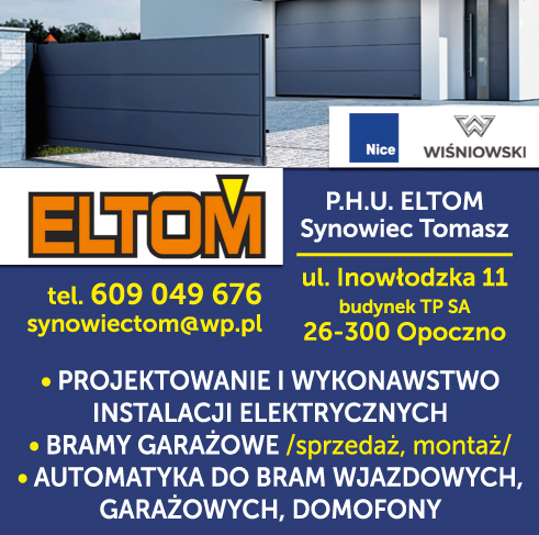 P.H.U. ELTOM Tomasz Synowiec Opoczno Projektowanie i Wykonawstwo Instalacji Elektrycznych