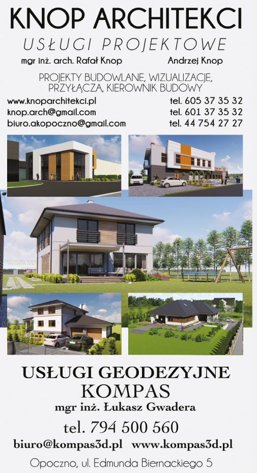 KNOP ARCHITEKCI Opoczno Usługi Projektowe / Usługi Geodezyjne KOMPAS