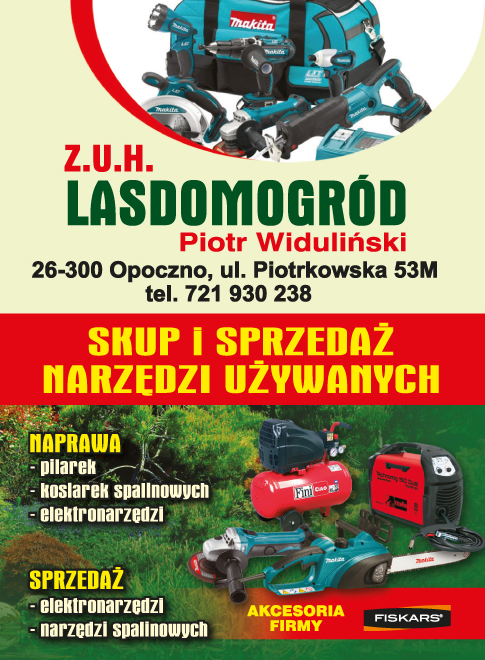 Z.U.H. "LasDomOgród" Piotr Widuliński Opoczno Skup i Sprzedaż Narzędzi Używanych / Elektronarzędzia