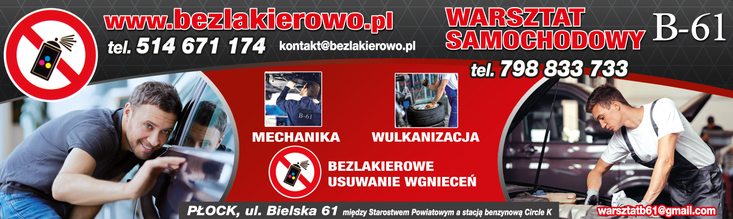 BEZLAKIEROWO Patryk Janiszewski Płock Mechanika / Wulkanizacja / Bezlakierowe Usuwanie Wgnieceń
