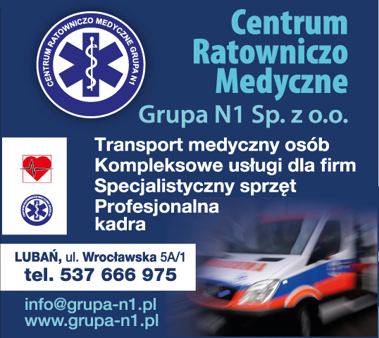 Centrum Ratowniczo Medyczne Grupa N1 Sp. z o.o. Lubań - Transport medyczny -Pomoc przedmedyczna