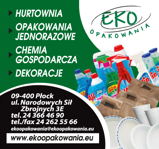 Eko Opakowania s.c. Płock Hurtownia / Opakowania Jednorazowe / Chemia Gospodarcza / Dekoracje