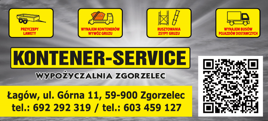 Kontener-Service WYPOŻYCZALNIA ZGORZELEC-Przyczepy,Lawety,Wynajem kontenerów,Wywóz gruzu,Rusztowania