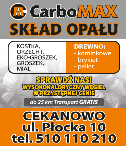 CarboMAX Skład Opału Cekanowo Kostka / Orzech / Eko-groszek / Groszek / Miał / Drewno