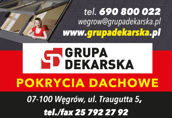 GRUPA DEKARSKA Oddział Węgrów Pokrycia Dachowe