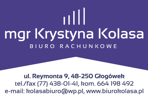 BIURO RACHUNKOWE mgr Krystyna Kolasa Głogówek