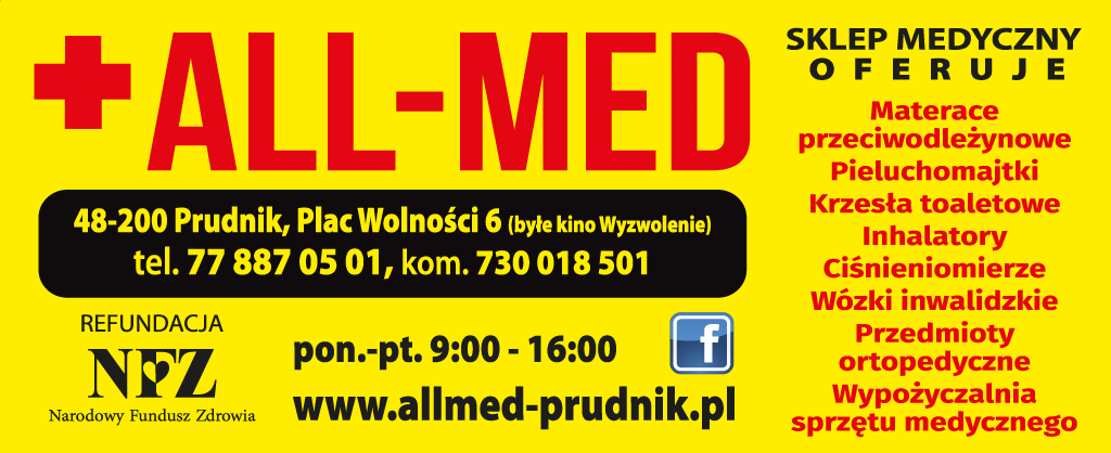 Sklep Medyczny ALL-MED Prudnik Materace Przeciwodleżynowe / Inhalatory / Wózki Inwalidzkie