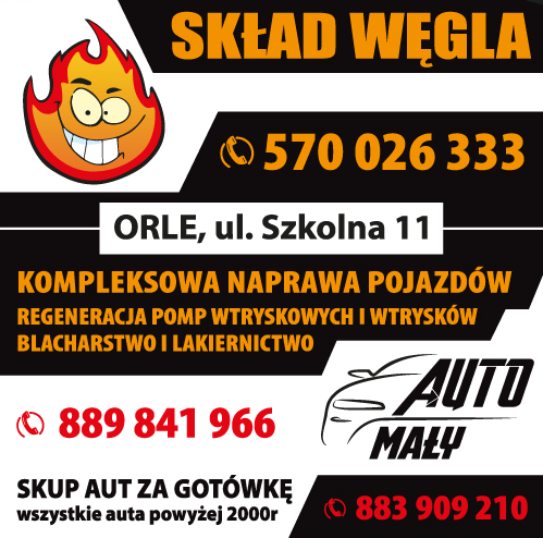 AUTO MAŁY Orle Kompleksowa Naprawa Pojazdów / Skup Aut za Gotówkę / Skład Węgla