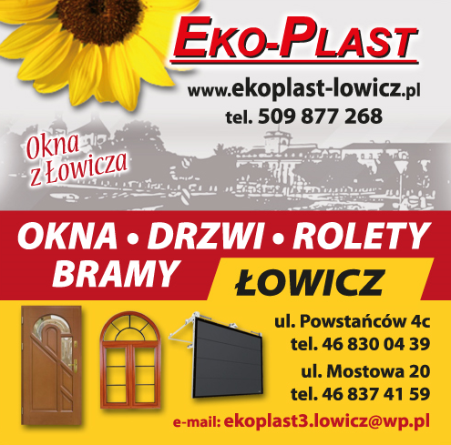 EKO-PLAST Łowicz Okna / Drzwi / Rolety / Bramy
