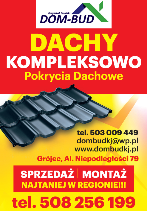 DOM-BUD Krzysztof Jasiński POKRYCIA DACHOWE Grójec 