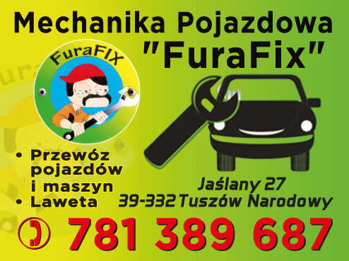 Mechanika Pojazdowa "FuraFix" Jaślany Przewóz Pojazdów i Maszyn / Laweta