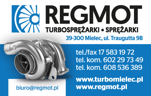 REGMOT RIB MIŁOŚ SPÓŁKA JAWNA Mielec Turbosprężarki / Sprężarki