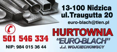 Hurtownia "Euro-Blach" J.J. Wojciechowscy Nidzica Stal i Wyroby Stalowe
