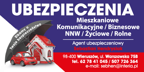 UBEZPIECZENIA Sebastian Hendrysiak Wieruszów Ubezpieczenia Mieszkaniowe / Komunikacyjne / Inne
