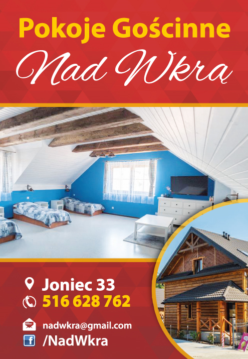 Pokoje Gościnne "Nad Wkrą" Joniec Bar i Ogródek Piwny / Organizacja Imprez