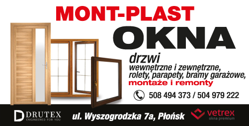 MONT-PLAST Płońsk Okna / Drzwi / Rolety / Parapety / Bramy Garażowe