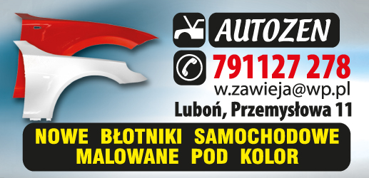 AUTOZEN Wojciech Zawieja Luboń Nowe Błotniki Samochodowe / Malowanie pod Kolor
