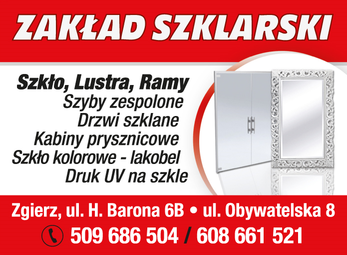ZAKŁAD SZKLARSKI GLASS PARTNER Zgierz Szkło / Lustra / Ramy / Szyby Zespolone / Drzwi Szklane