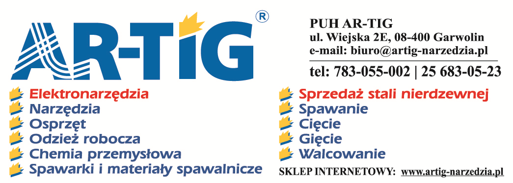 PUH AR-TIG Garwolin Elektronarzędzia / Osprzęt / Sprzedaż Stali Nierdzewnej / Spawanie / Cięcie