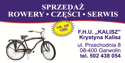 F.H.U. "KALISZ" Krystyna Kalisz Garwolin Rowery / Części / Serwis