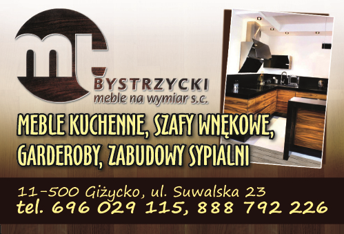  MT BYSTRZYCKI Meble Na Wymiar s.c. Giżycko Meble Kuchenne / Szafy Wnękowe / Garderoby