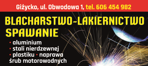 SPAWANIE-TIG Giżycko Blacharstwo-Lakiernictwo / Spawanie Aluminium, Stali Nierdzewnej, Plastiku