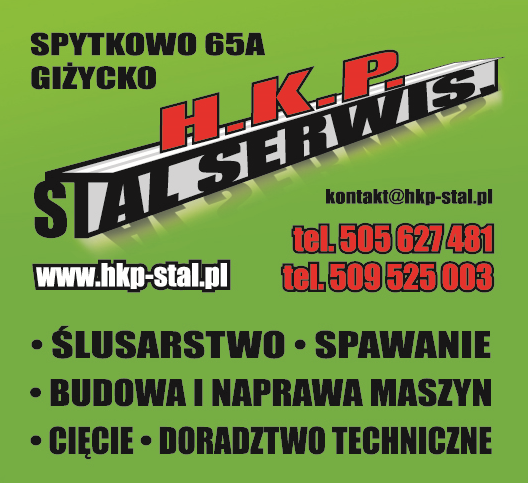 H.K.P. STAL SERWIS Giżycko Ślusarstwo / Spawanie / Budowa i Naprawa Maszyn / Cięcie / Doradztwo