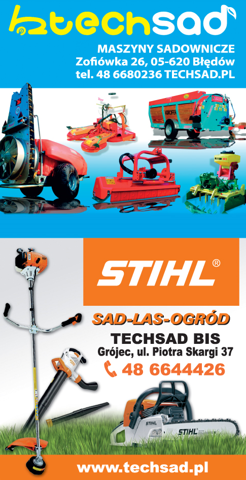 TECH-SAD STIHL MASZYNY SADOWNICZE SAD- LAS- OGRÓD Błędów