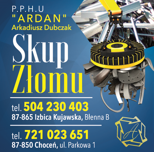 P.P.H.U. "ARDAN" Arkadiusz Dubczak Izbica Kujawska Skup Złomu