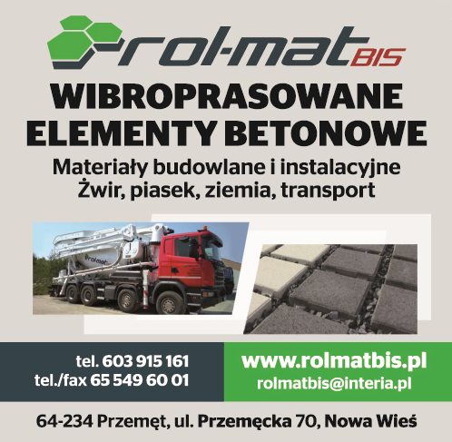 ROL-MAT BIS Nowa Wieś Elementy Betonowe / Materiały Budowlane / Żwir, Piasek, Ziemia / Transport