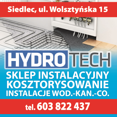 HYDROTECH Siedlec Sklep Instalacyjny / Kosztorysowanie / Instalacje WOD.-KAN.-CO.