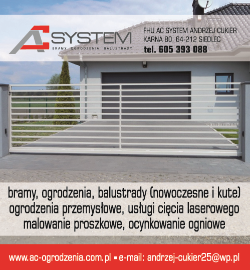 FHU AC SYSTEM Andrzej Cukier Siedlec Bramy / Ogrodzenia / Balustrady / Usługi Cięcia Laserowego