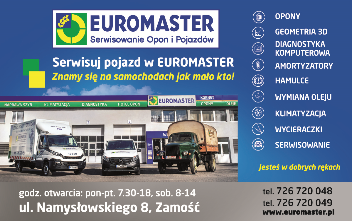 KORNET S.C. EUROMASTER Zamość Opony / Geometria 3D / Diagnostyka Komputerowa / Amortyzatory