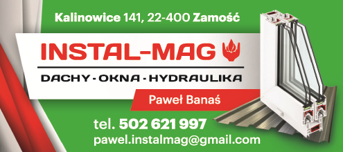 INSTAL-MAG Paweł Banaś Kalinowice Dachy / Okna / Hydraulika