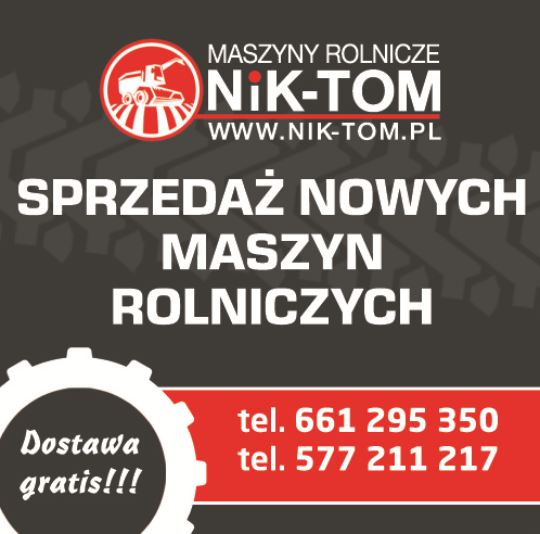 NIK-TOM Sprzedaż Nowych Maszyn Rolniczych / Dostawa Gratis