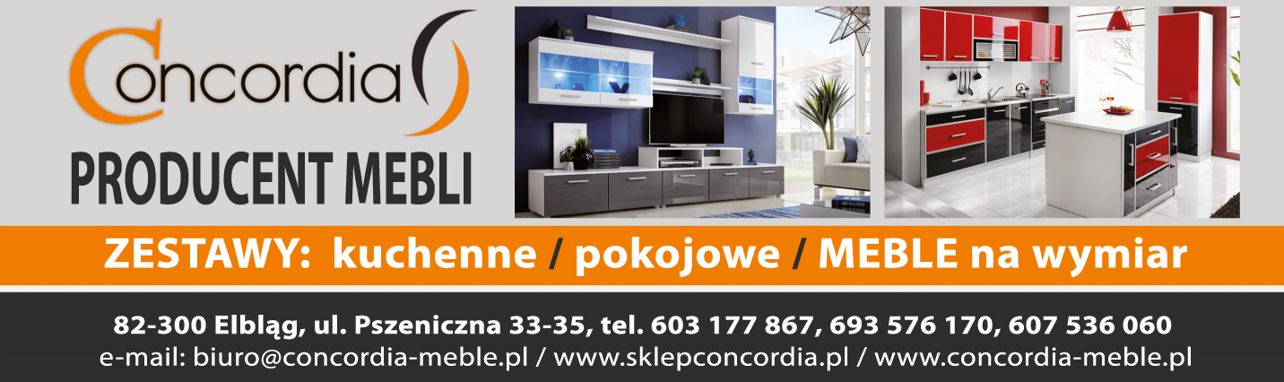 CONCORDIA Zakład Produkcji Mebli Elbląg Zestawy Kuchenne / Pokojowe / Meble Na Wymiar