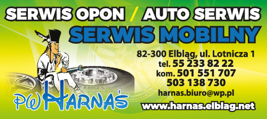 P.W. HARNAŚ Elbląg Serwis Opon / Auto Serwis / Serwis Mobilny